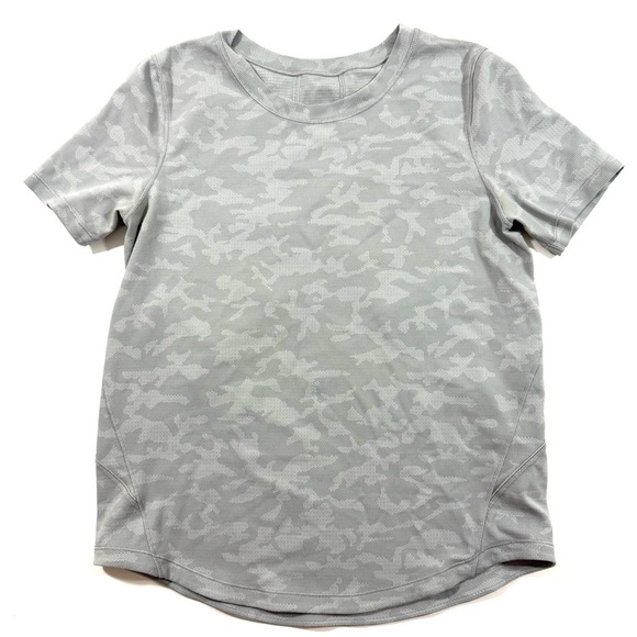 Lululemon Long Distance Short Sleeve Shirt Incognito Camo SSL Silver White - Picture 1 of 5